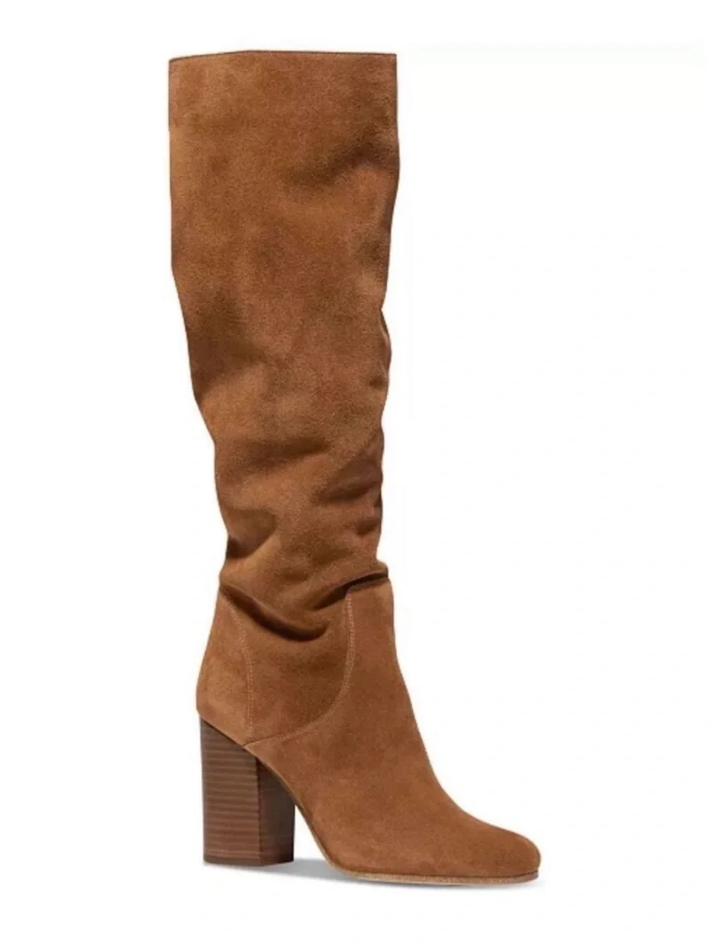 Bohemian Chic Michael Kors Brown Suede Knee-High Block Heel Boots 10M 3.5”